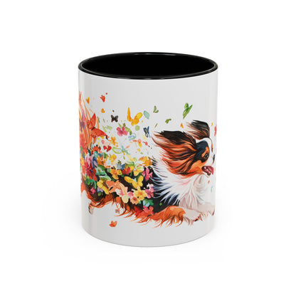 Papillon Personalized Accent Mugs, 11oz