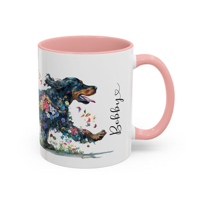 Gordon Setter Personalized Accent Mugs, 11oz