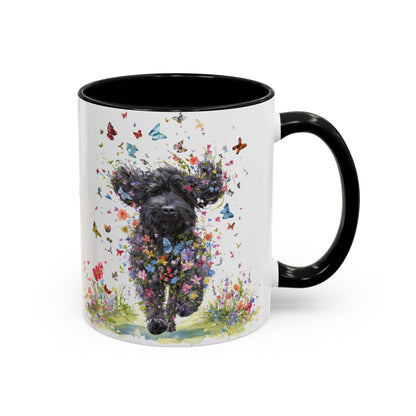 Labradoodle #5 Personalized Accent Mugs, 11oz