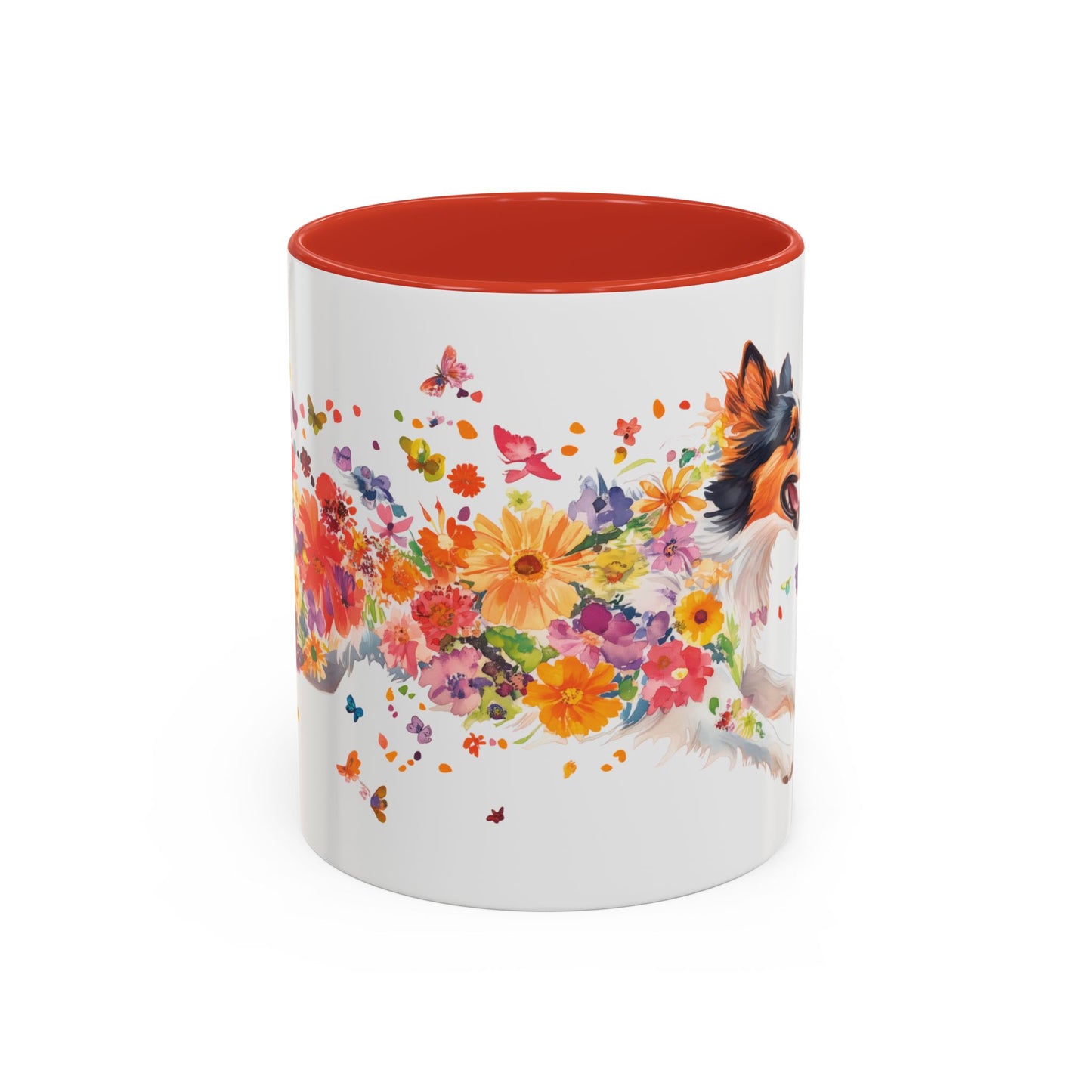 Rough Collie Personalized Accent Mugs, 11oz