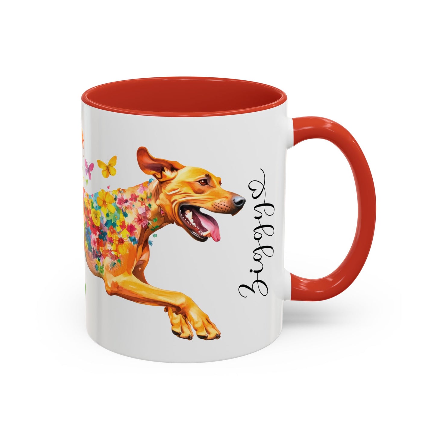 Rhodesian Ridgeback Personalized Accent Mugs, 11oz