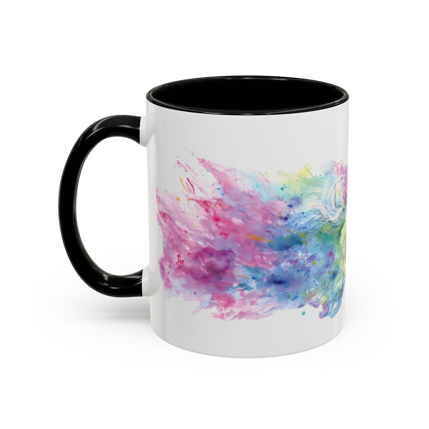 Shih Tzu Colourful Personalised Accent Mugs, 11oz