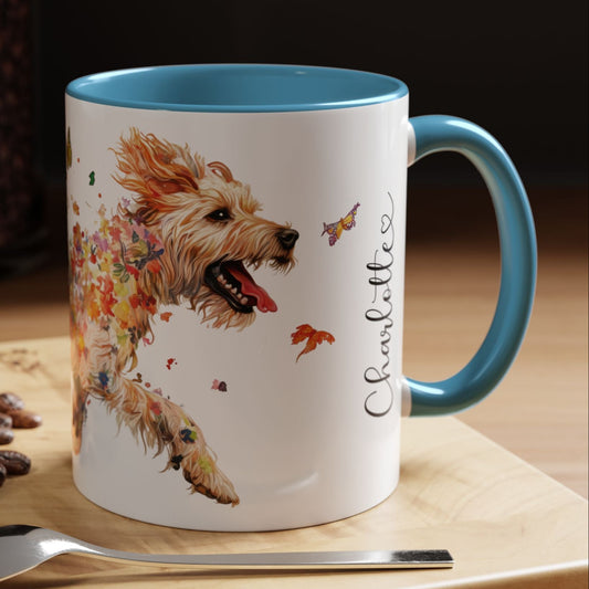 Otterhound Personalized Accent Mugs, 11oz