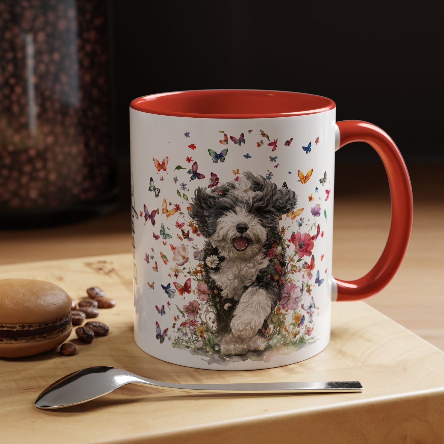 Bernedoodle #2 Personalized Accent Mugs, 11oz