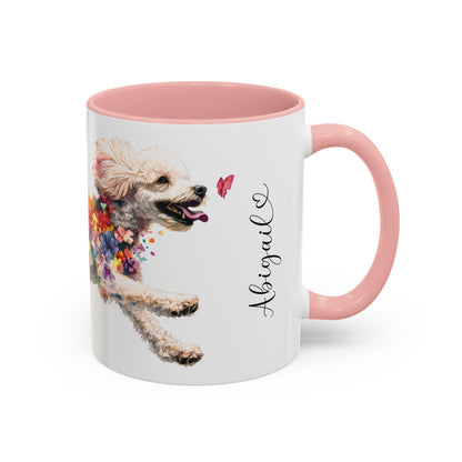 Poodle Personalized Accent Mugs, 11oz