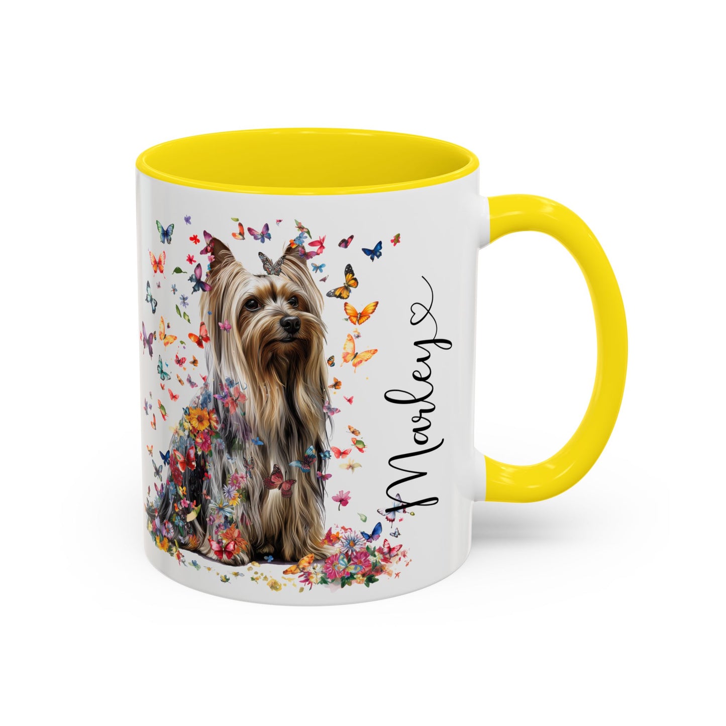 Silky Terrier #2 Personalized Accent Mugs, 11oz