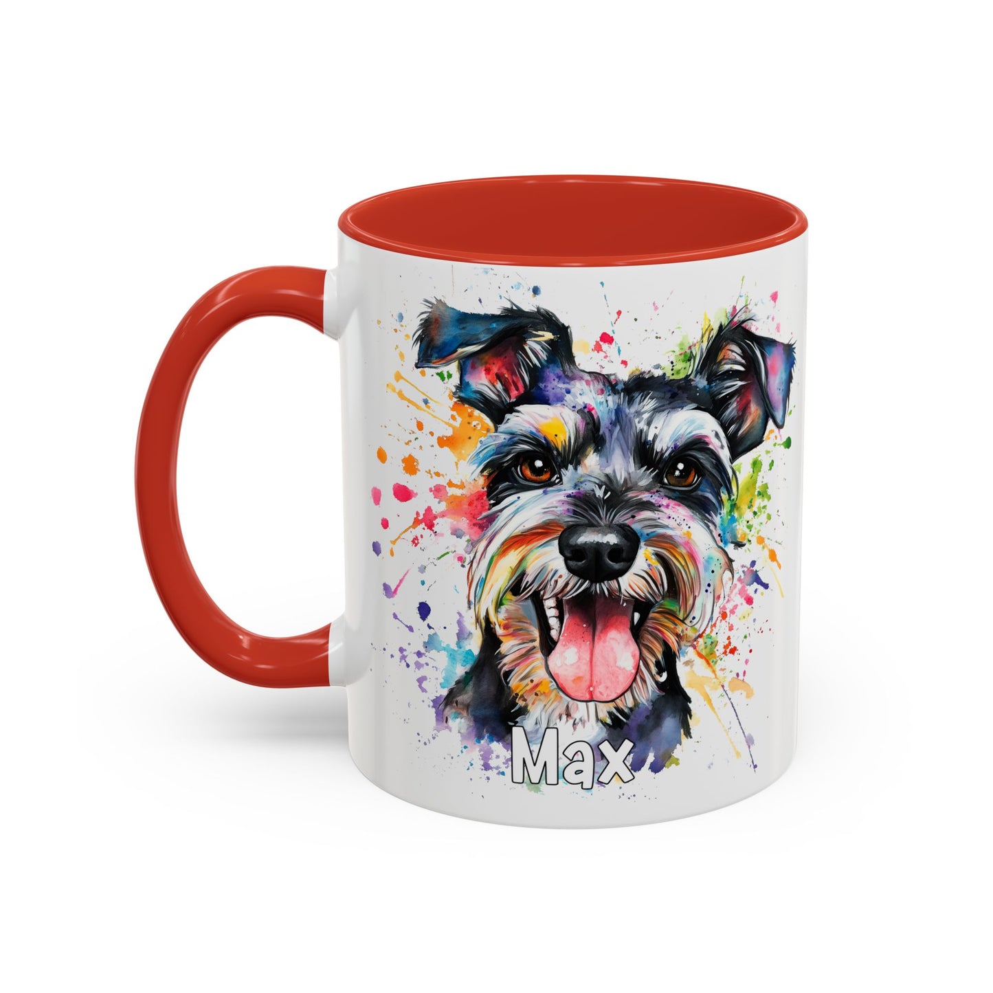 Schnauzer Colourful Personalized Accent Mugs, 11oz