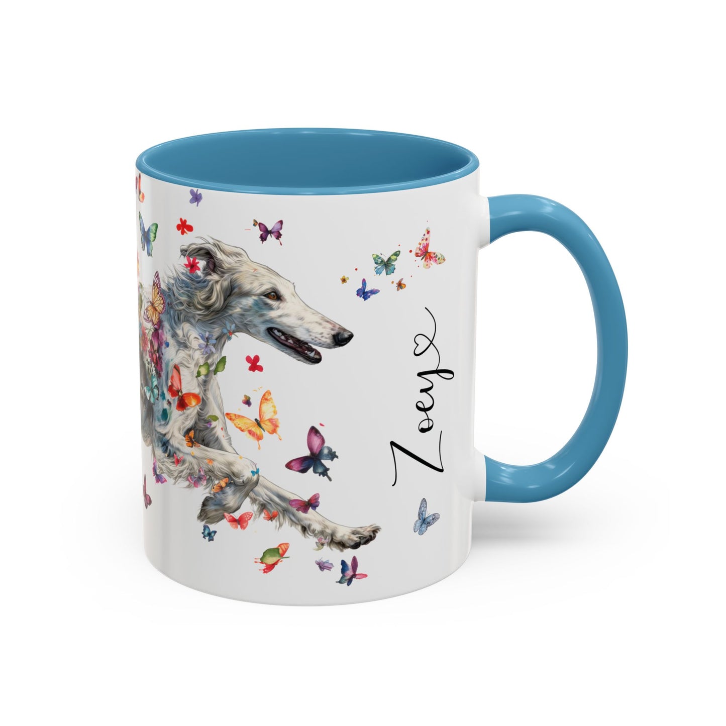Silken Windhound #1 Personalized Accent Mugs, 11oz