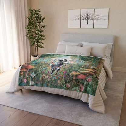 Border Colllie #1 Dance, Personalised Mystical Forest Blanket