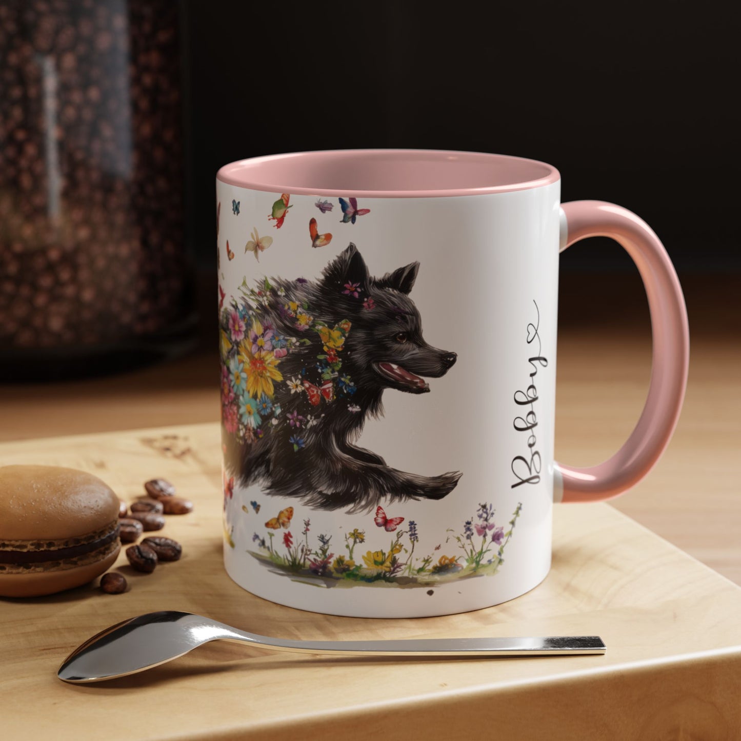 Schipperke Personalized Accent Mugs, 11oz