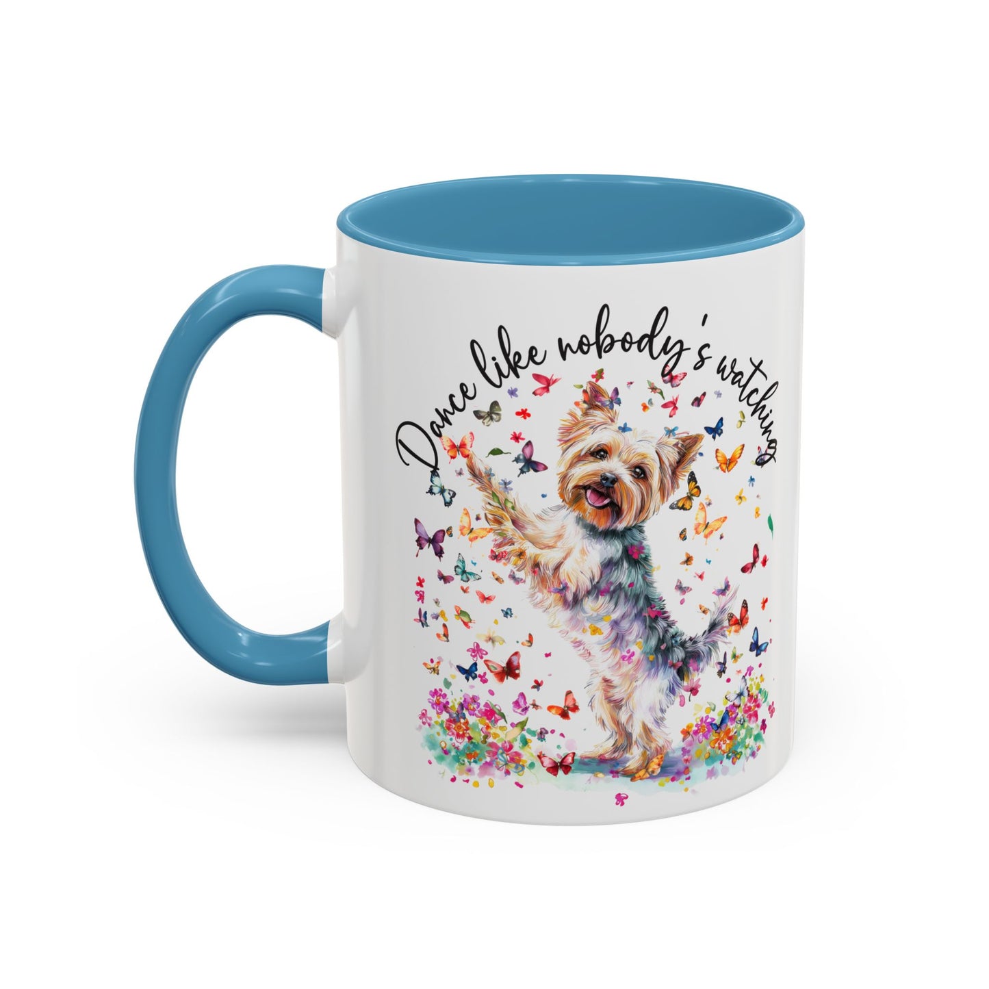 Yorkshire Terrier, Dance like nobody's watching 11oz  Accent Mugs