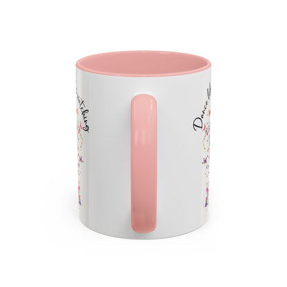 Border Collie "Dance like nobody's watching" personalized colourful Mugs, 11oz