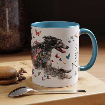 Silken Windhound #2 Personalized Accent Mugs, 11oz