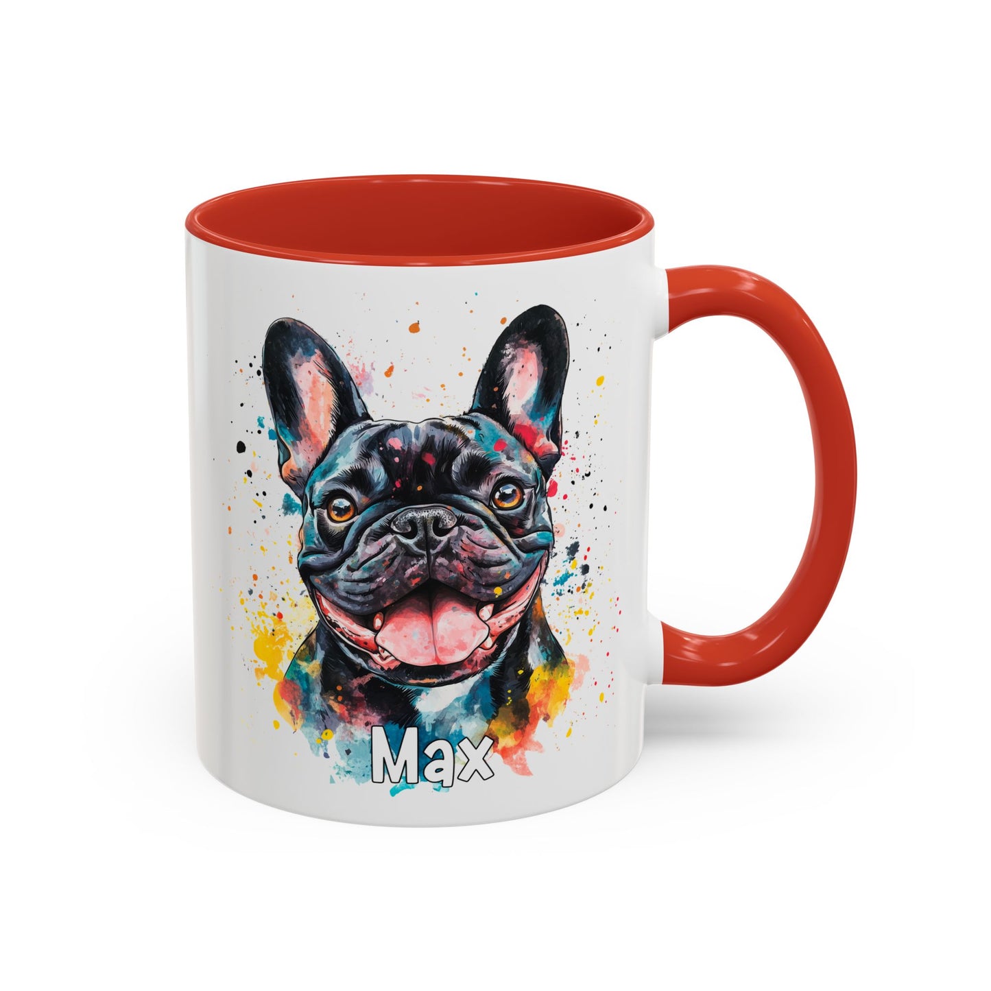 French Bulldog #1 Colourful Personalized Accent Mugs, 11oz
