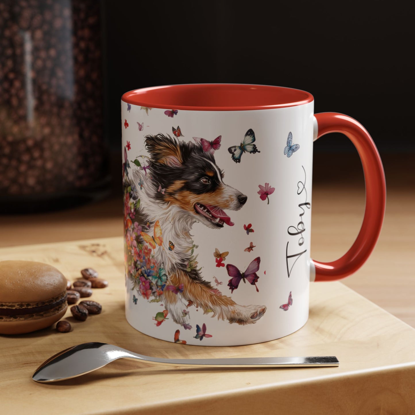Mini Aussie Doodle Personalized Accent Mugs, 11oz