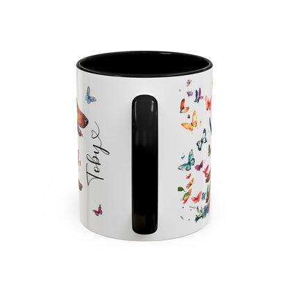 Dachshund #5 Personalized Accent Mugs, 11oz