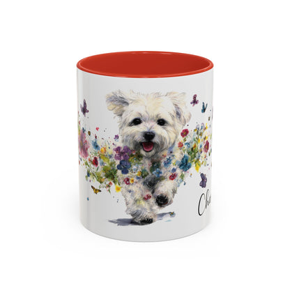 Maltipoo Personalized Accent Mugs, 11oz