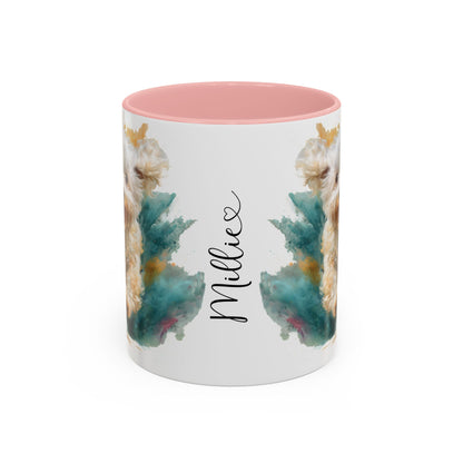 Maltese #2 Paint Colourful Personalised Accent Mugs, 11oz