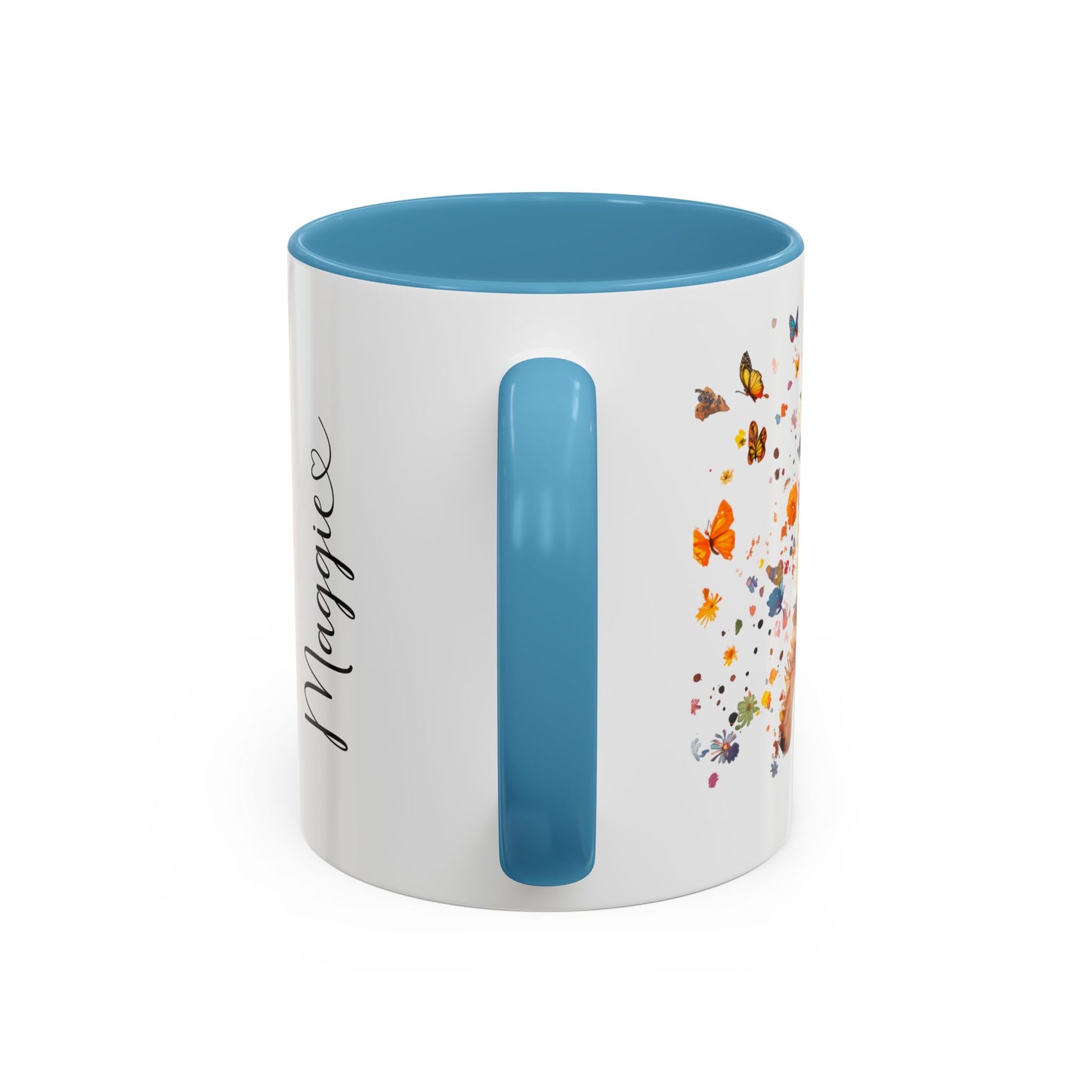 Pomeranian Personalized Colorful Accent Mugs, 11oz
