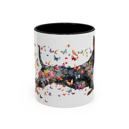 Miniature Pinscher Personalized Accent Mugs, 11oz