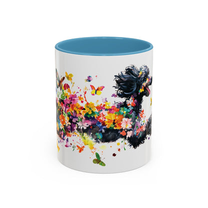 Poodle #2 Personalized Accent Mugs, 11oz