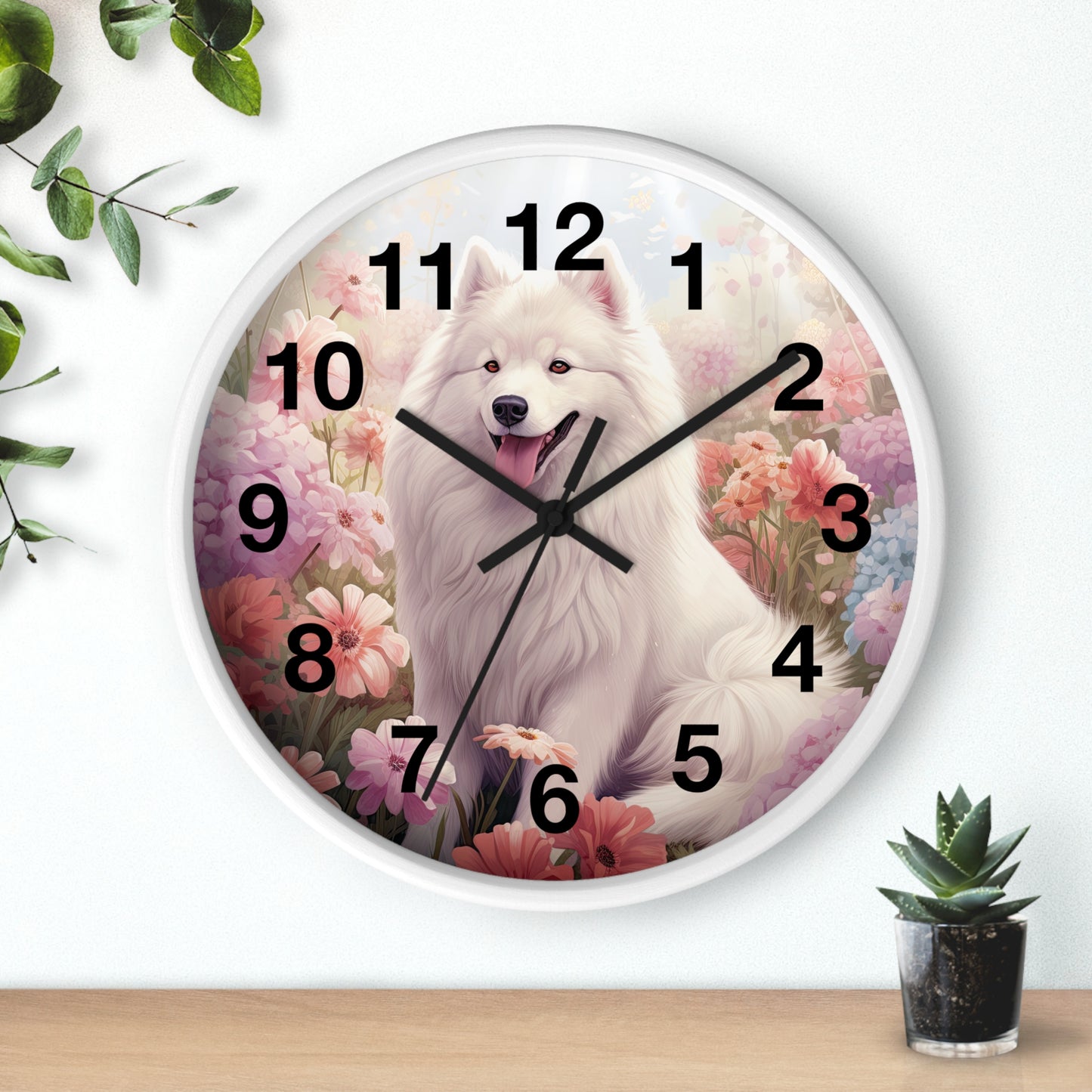 Samoyed Wall Clock 10"