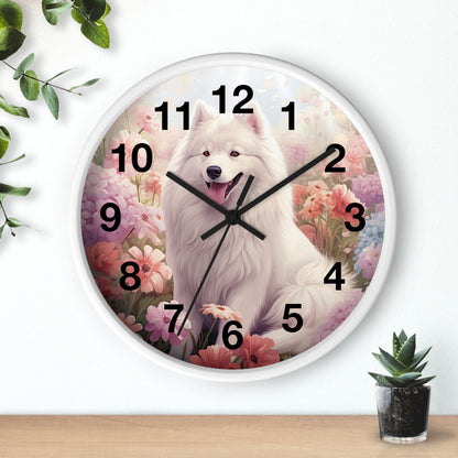 Samoyed Wall Clock 10"