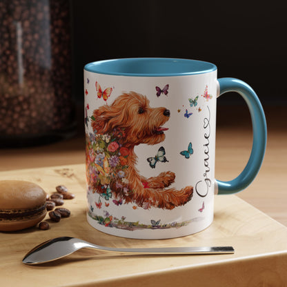 Cockapoo #2 Personalized Accent Mugs, 11oz