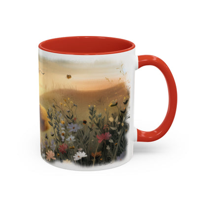 Fox sleeping #1 Personalized Accent Mugs, 11oz