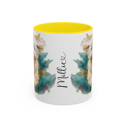 Maltese #2 Paint Colourful Personalised Accent Mugs, 11oz
