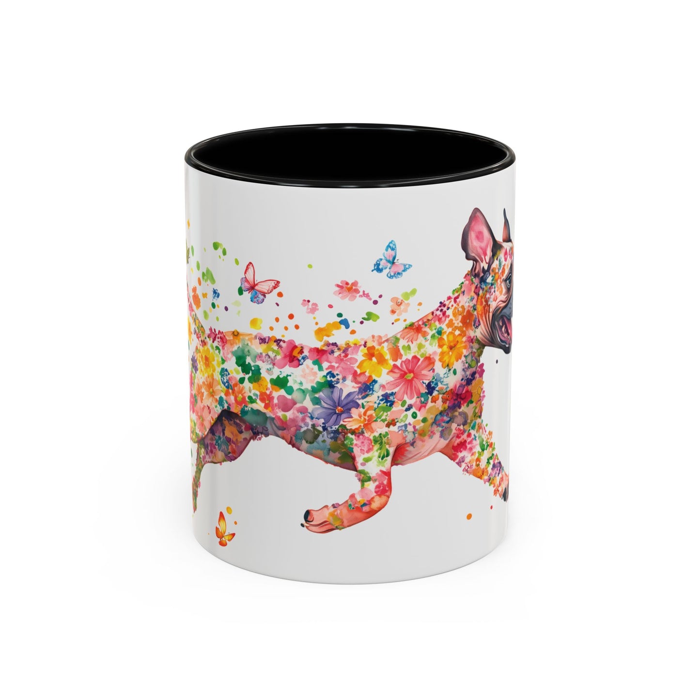 White Boxer Personalized Accent Mugs, 11oz