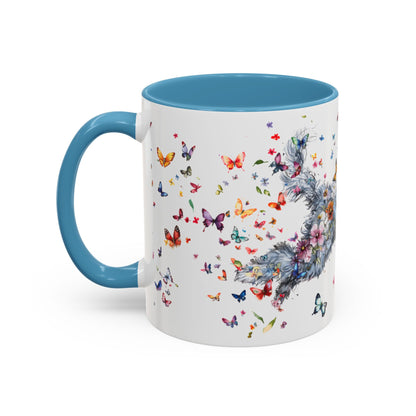 Aussie Doodle #2 Personalized Colorful Accent Mugs, 11oz