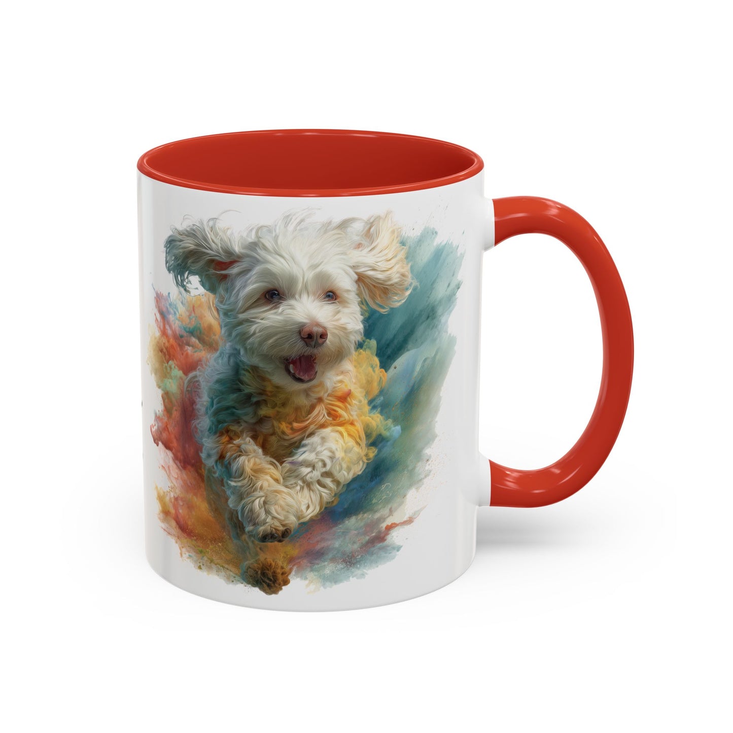 Mini Doodle Paint Colourful Personalised Accent Mugs, 11oz