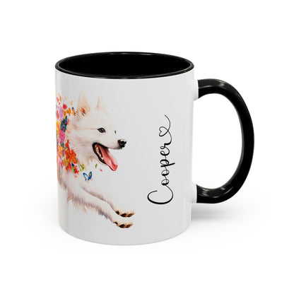 American Eskimo Personalized Accent Mugs, 11oz