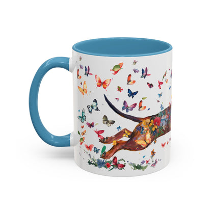 Dachshund #5 Personalized Accent Mugs, 11oz