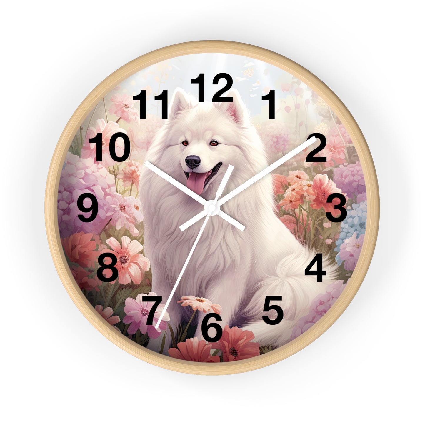 Samoyed Wall Clock 10"