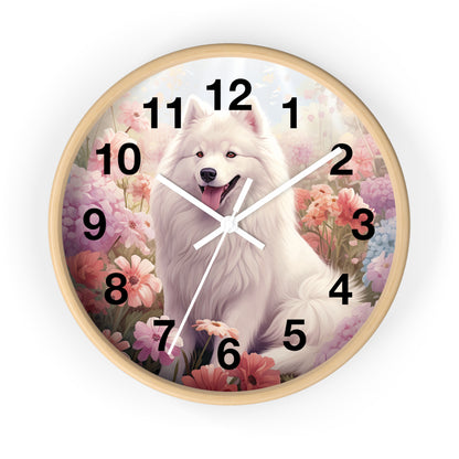 Samoyed Wall Clock 10"