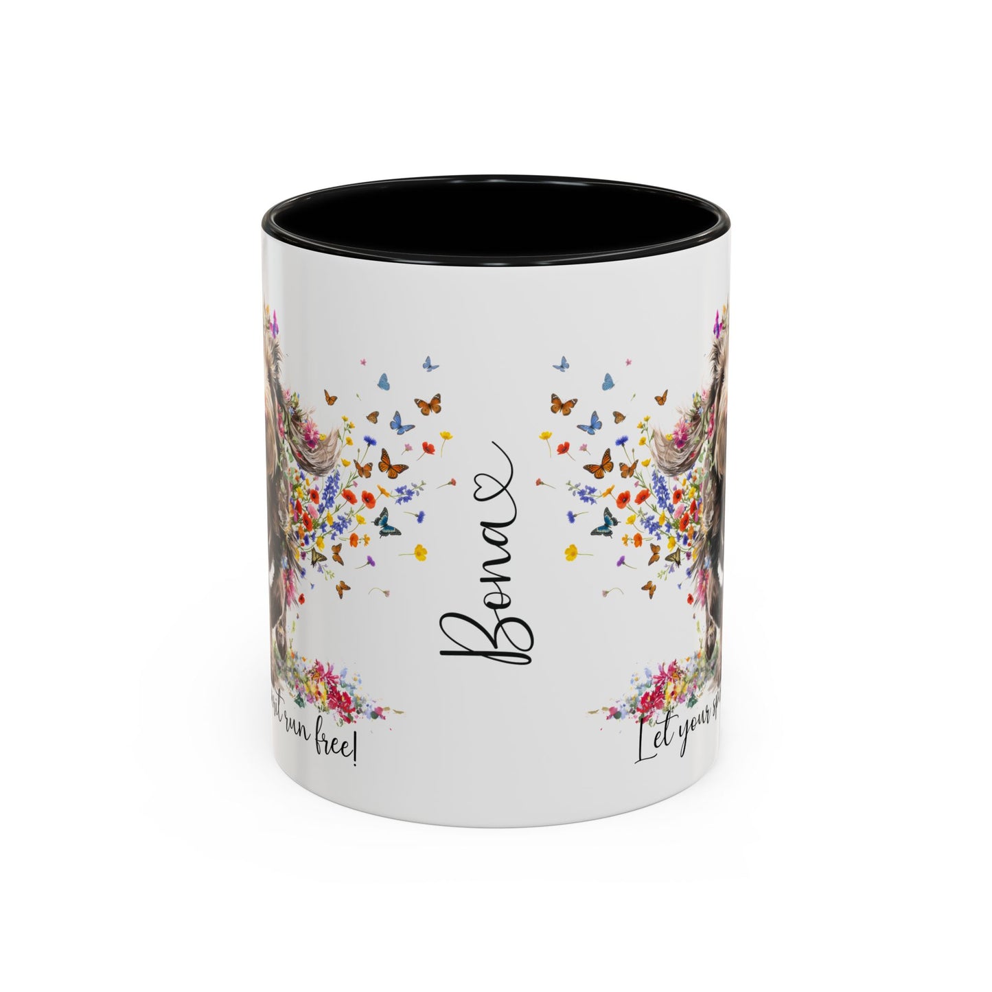 Spinone Italiano #2, Let your spirit run free, personalized colourful Mugs, 11oz