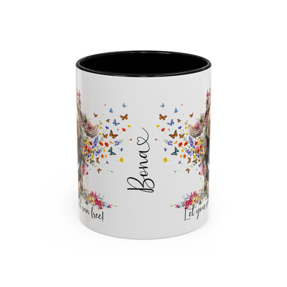 Spinone Italiano #2, Let your spirit run free, personalized colourful Mugs, 11oz