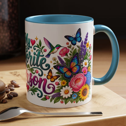 My Favorite Person, 11oz  accent mug (US spelling)