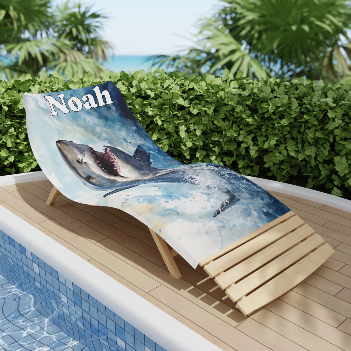 Megalodon #1 Personalised Beach Towels