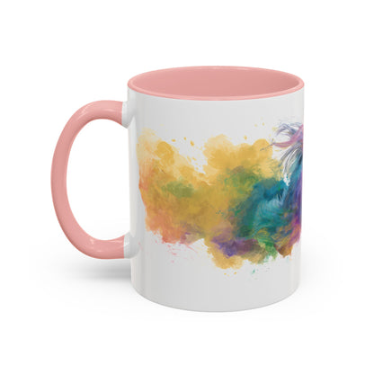 Maltese Paint Colourful Personalised Accent Mugs, 11oz