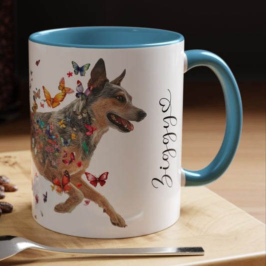 Blue Heeler Personalized Accent Mugs, 11oz