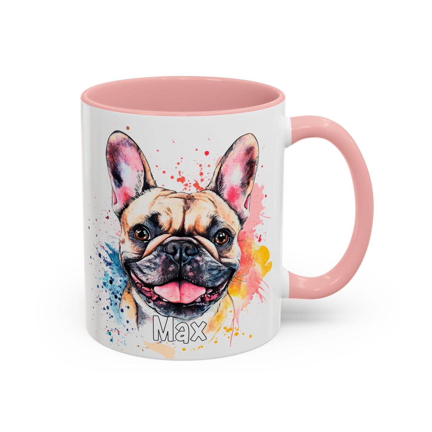 French Bulldog #2 Colourful Personalized Accent Mugs, 11oz