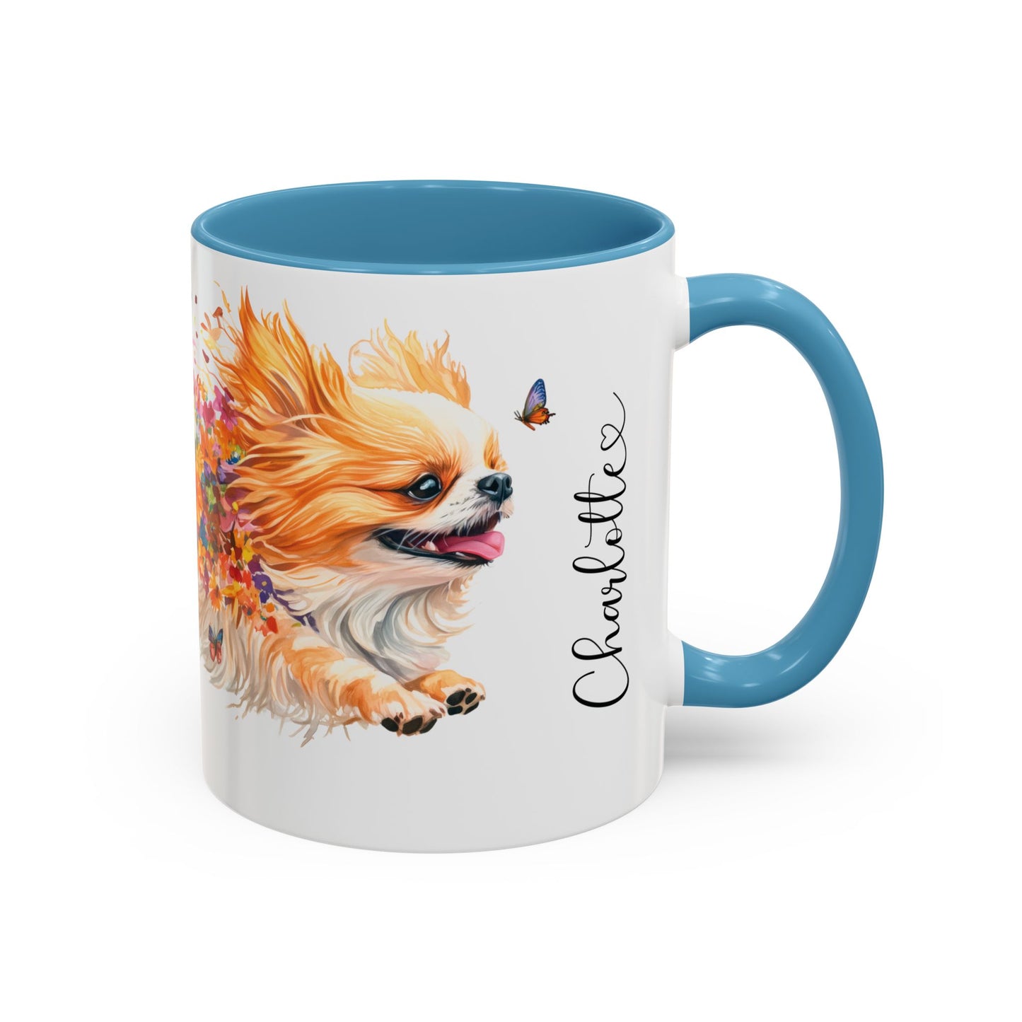 Peekingese Personalized Accent Mugs, 11oz