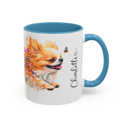 Peekingese Personalized Accent Mugs, 11oz