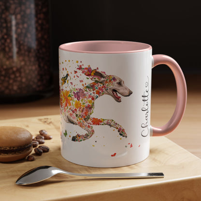 Weimaraner Personalized Accent Mugs, 11oz