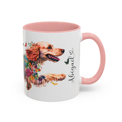 Cocker Spaniel Personalized Accent Mugs, 11oz