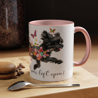 Shih Tzu #2 “Live like the gate was left open" Accent Mugs, 11oz