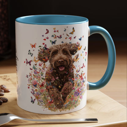 Labradoodle #4 Personalized Accent Mugs, 11oz